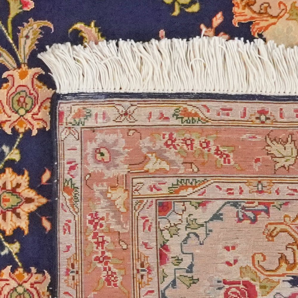 Tabriz 50 Raj — Hand-knotted, 84x205 cm, Blue, 100% Virgin Wool | View 6