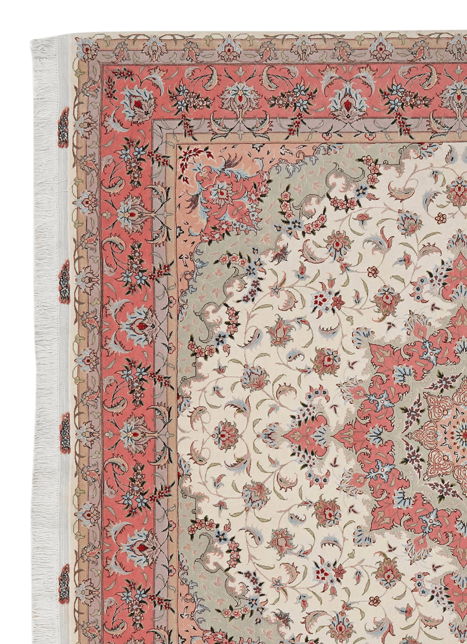 Tabriz 50 Raj — Hand-knotted, 204x204 cm, Beige, 80% Schurwolle, 20% Seide | View 3
