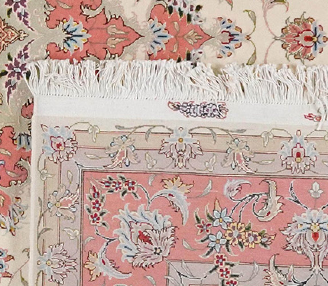 Tabriz 50 Raj — Hand-knotted, 204x204 cm, Beige, 80% Schurwolle, 20% Seide | View 6