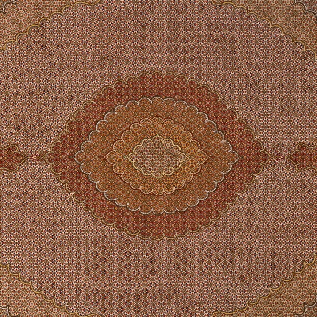 Tabriz 50 Raj — Hand-knotted, 306x405 cm, Brown, 95% Schurwolle, 5% Seide | View 4