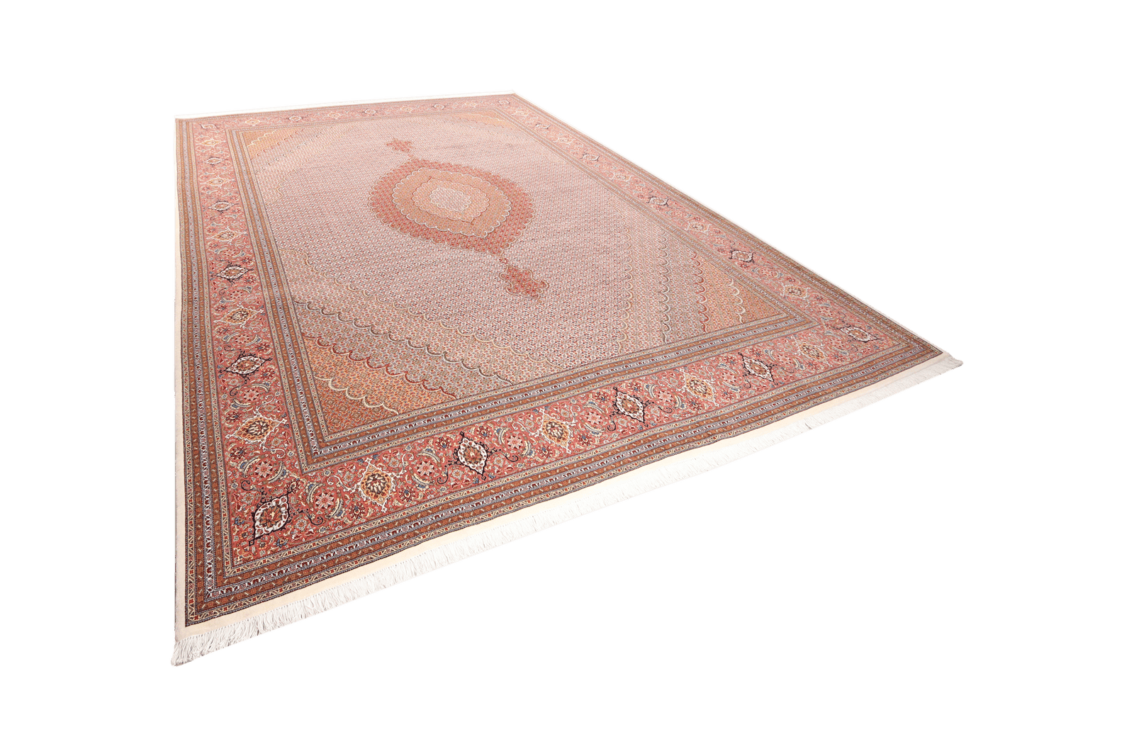 Tabriz 50 Raj — Hand-knotted, 306x405 cm, Brown, 95% Schurwolle, 5% Seide | View 5
