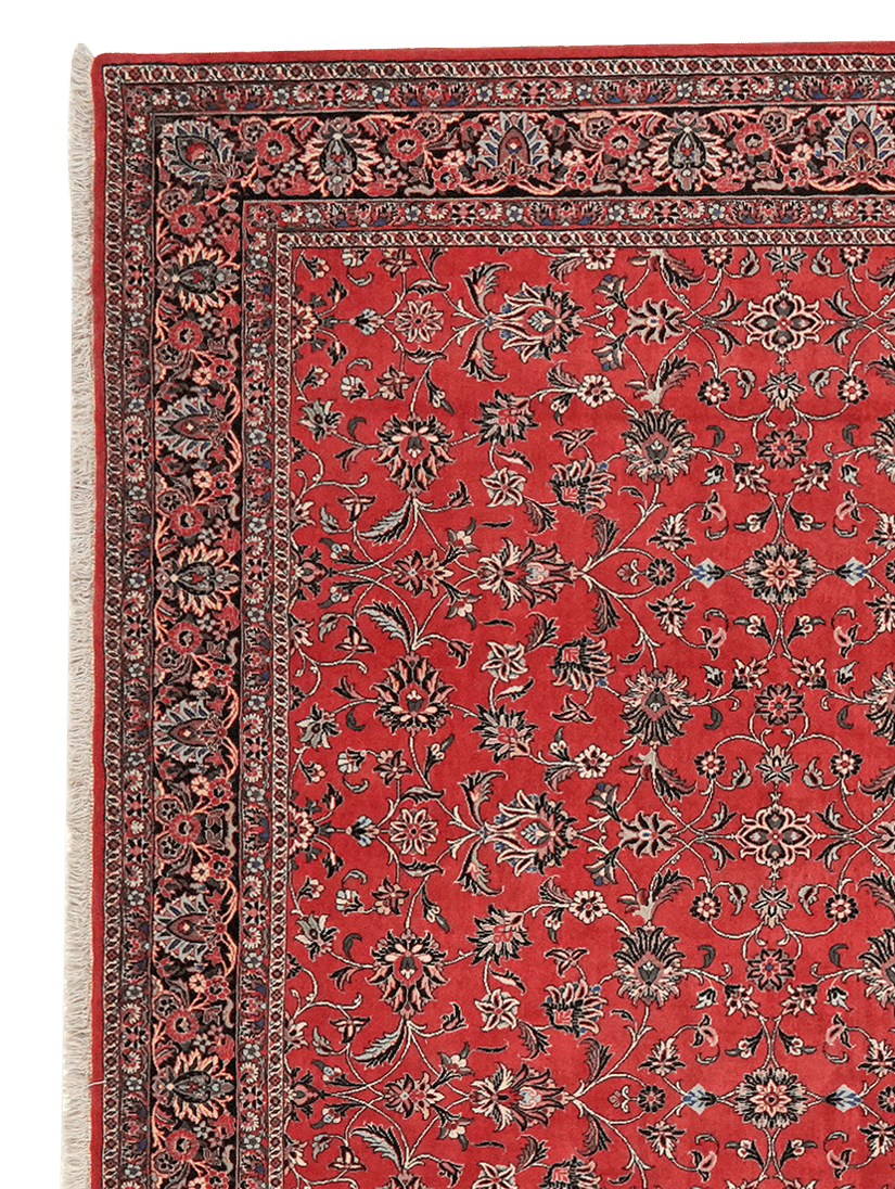 Bidjar — Hand-knotted, 205x313 cm, Red, 100% Virgin Wool | View 3