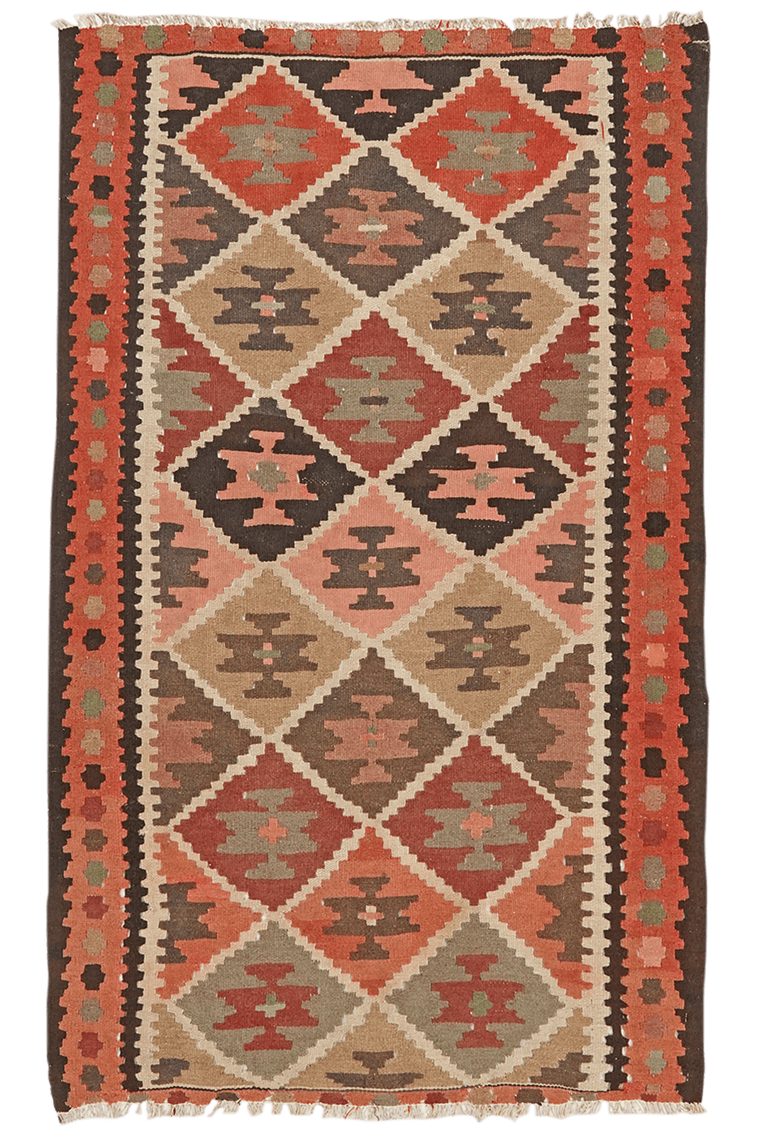 Kelim Harssin — Handmade, 97x159 cm, Beige, 100% Virgin Wool | Main view