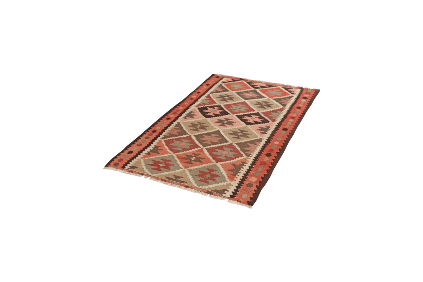 Kelim Harssin — Handmade, 97x159 cm, Beige, 100% Virgin Wool | View 5