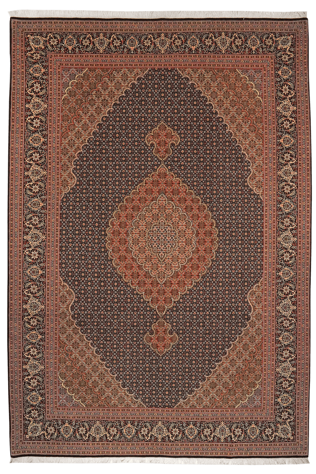 Tabriz 50 Raj — Hand-knotted, 203x305 cm, Blue, 100% Virgin Wool | Main view