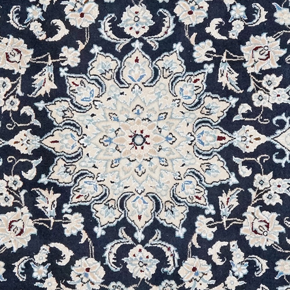 Nain 9La — Hand-knotted, 90x153 cm, Blue, 100% Virgin Wool | View 4