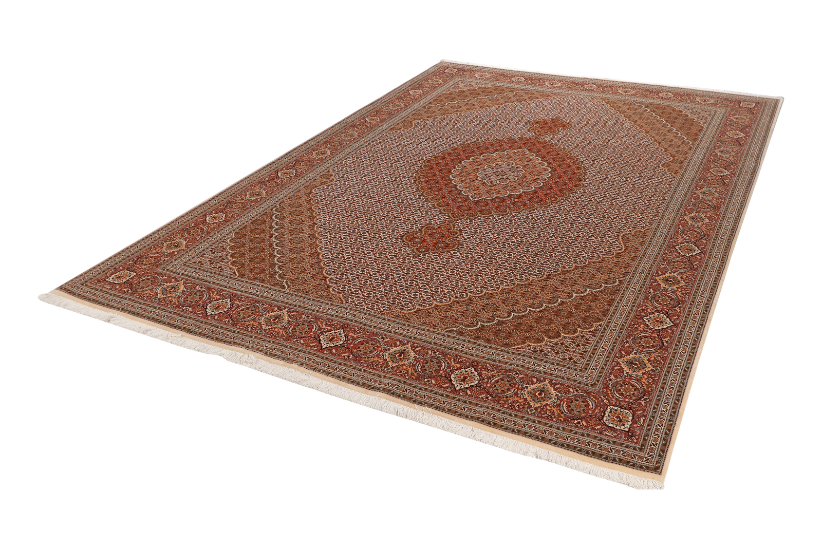 Tabriz 50 Raj — Handgefertigt, 304x207 cm, Braun, 100% Virgin Wool | View 6