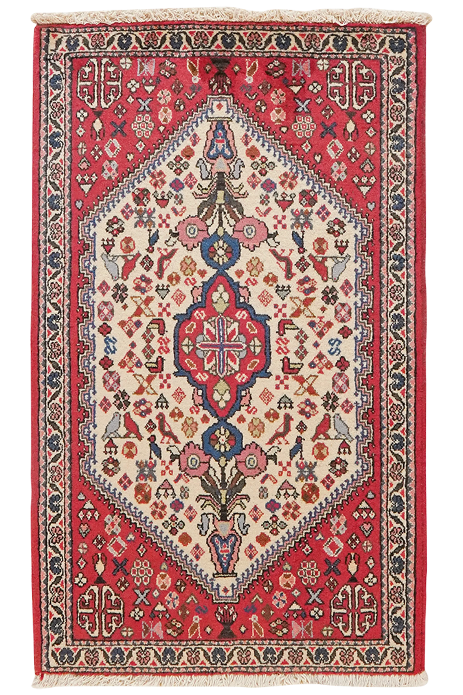 Abadeh — Handgefertigt, 102x61 cm, Beige, 100% Virgin Wool | Main view