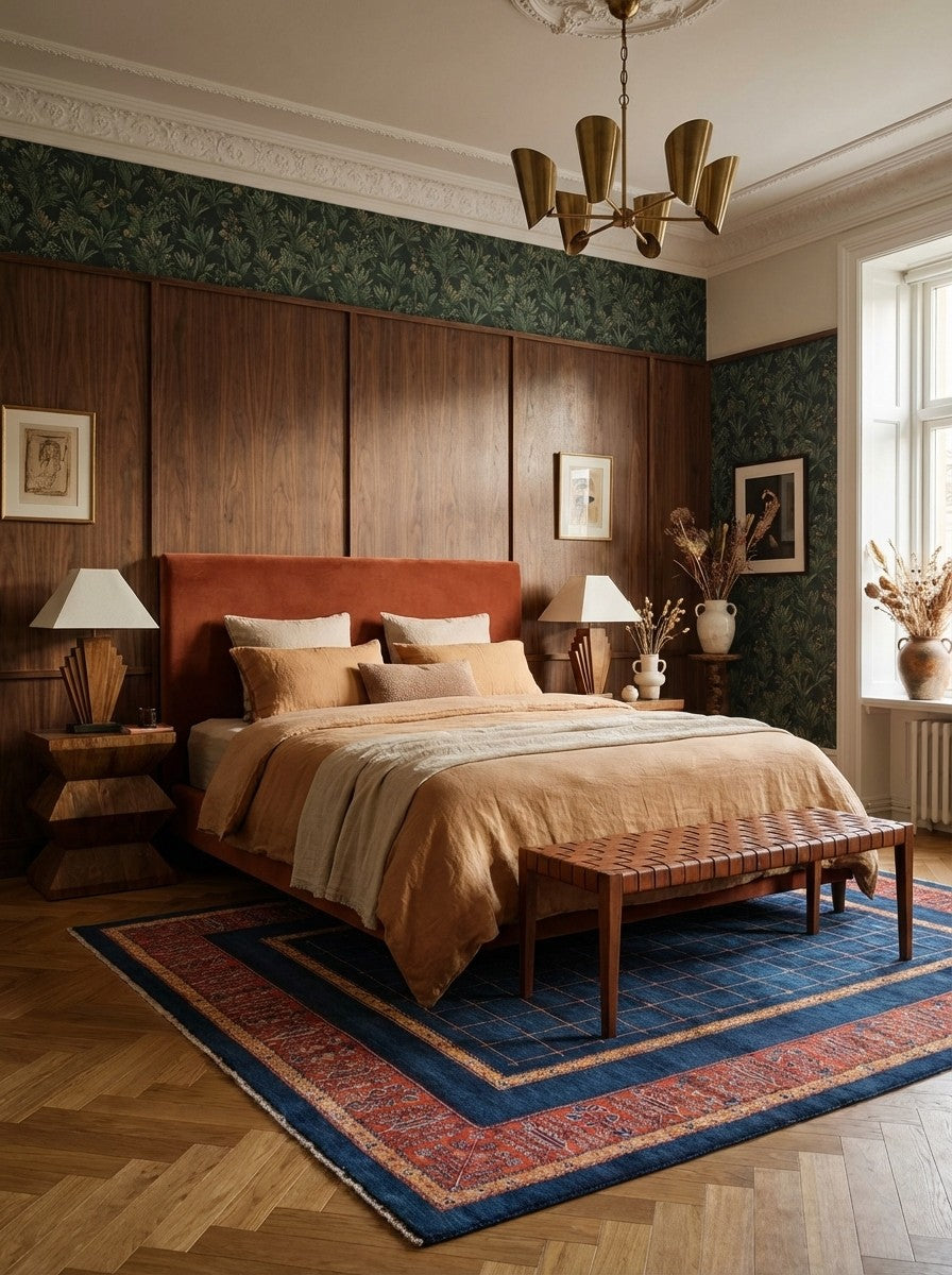 Rizbaf — Hand-knotted, 250x353 cm, Blue, 100% Virgin Wool | Back view