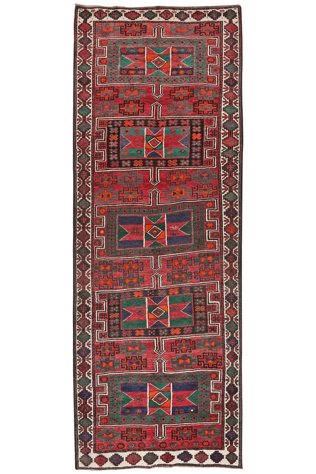 Kordibaf — Hand-knotted, 147x409 cm, Multicolor, 100% Virgin Wool | Main view