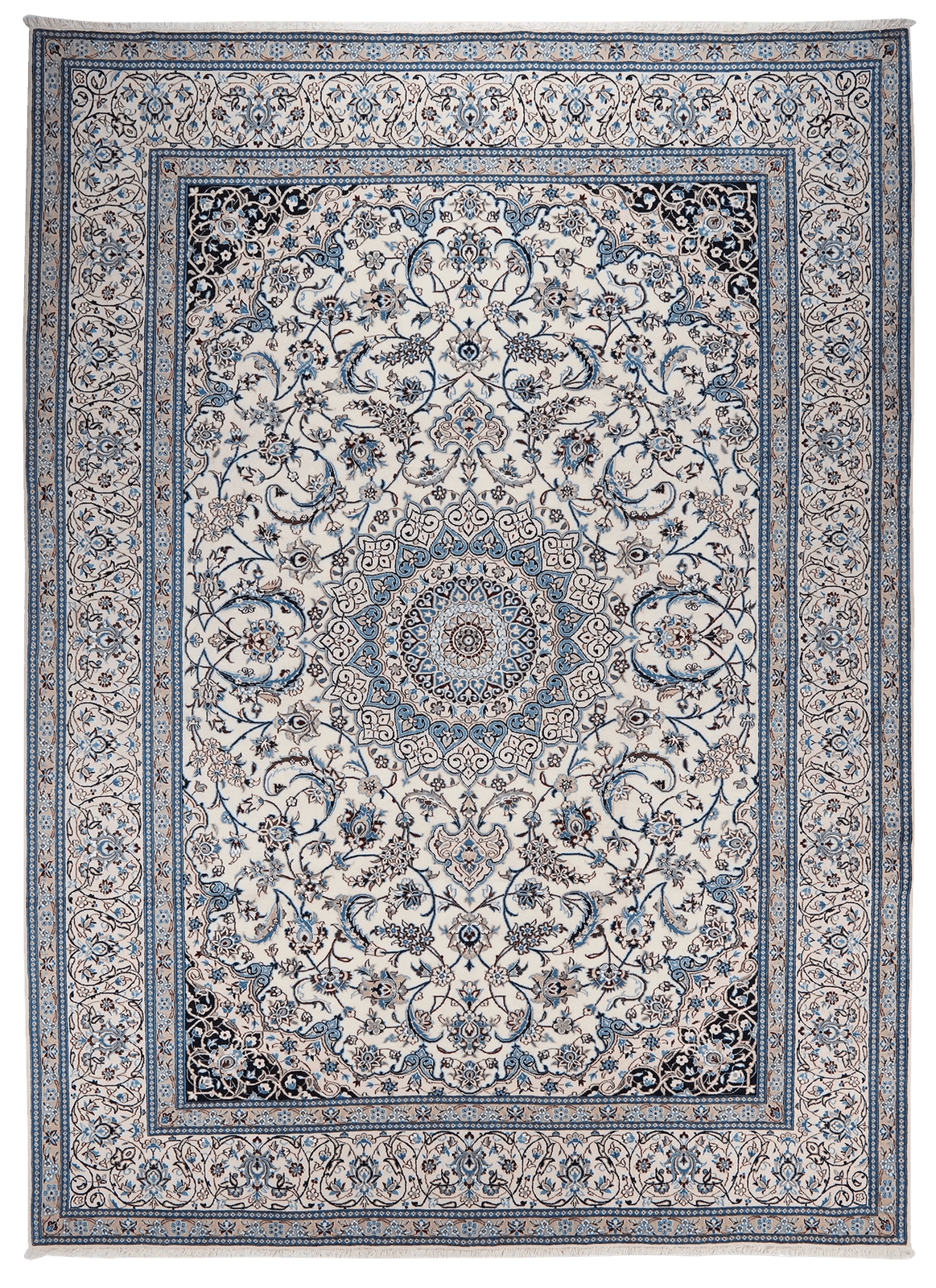 Nain 9La — Hand-knotted, 252x350 cm, Beige, 100% Virgin Wool | Main view