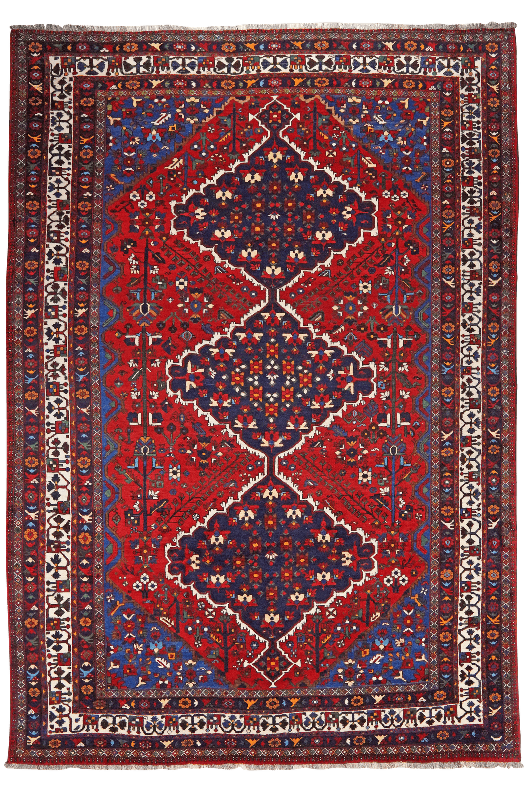 Boynat — Hand-knotted, 227x330 cm, Red, 100% Virgin Wool | Main view