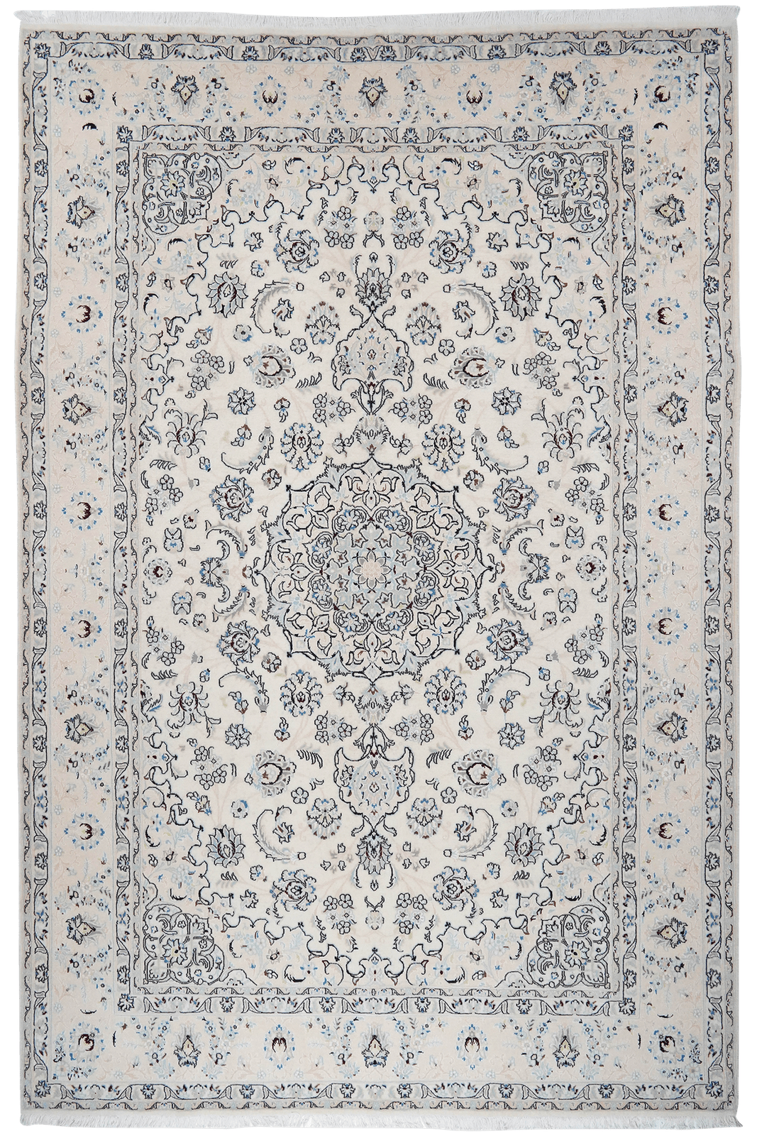Nain 9La — Hand-knotted, 200x301 cm, Beige, 100% Virgin Wool | Main view