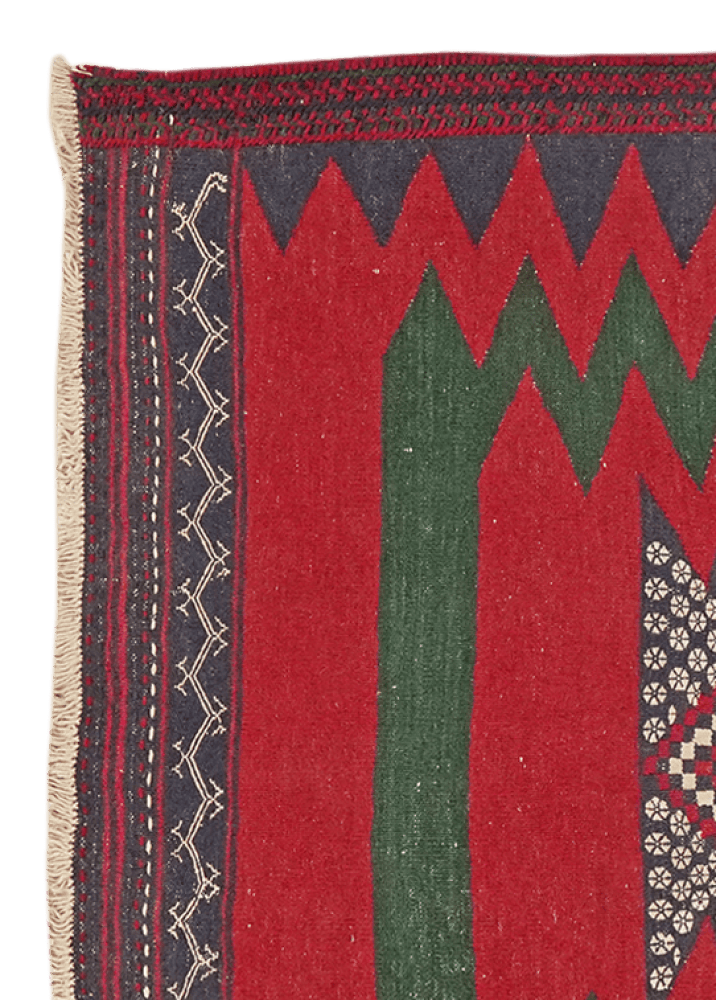 Sofreh Afshar — Handmade, 111x115 cm, Red, 100% Virgin Wool | View 3