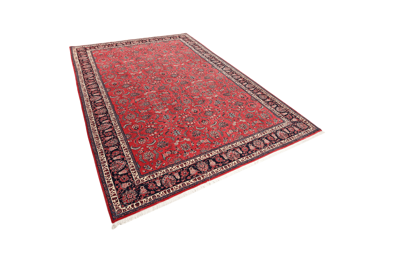 Bidjar — Hand-knotted, 206x309 cm, Red, 100% Virgin Wool | View 5