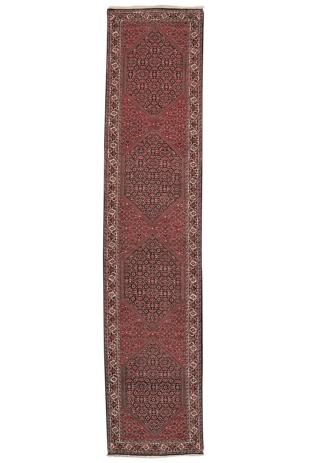 Bidjar — Hand-knotted, 84x386 cm, Red, 100% Virgin Wool | Main view