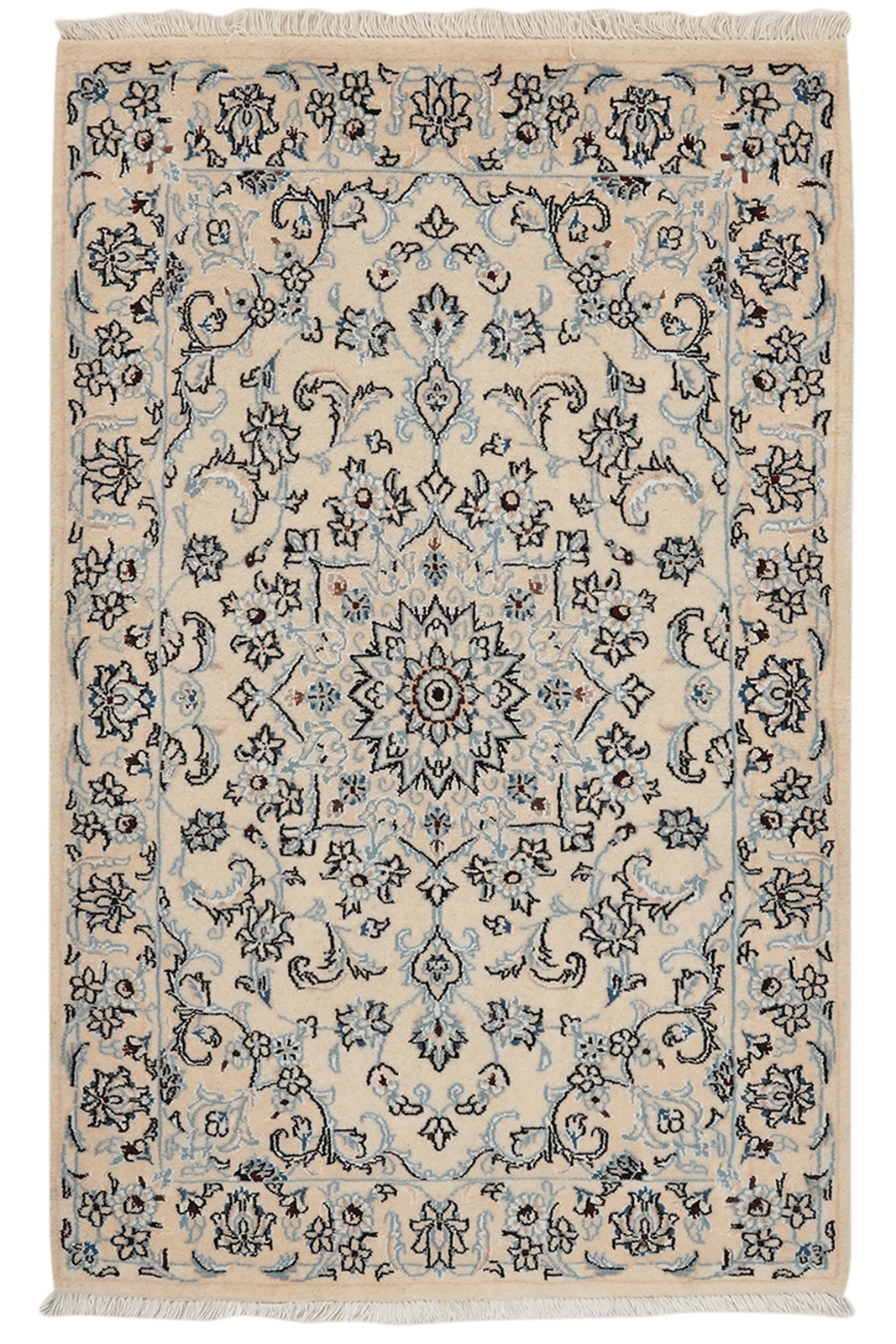 Nain 9La — Hand-knotted, 77x125 cm, Beige, 100% Virgin Wool | Main view