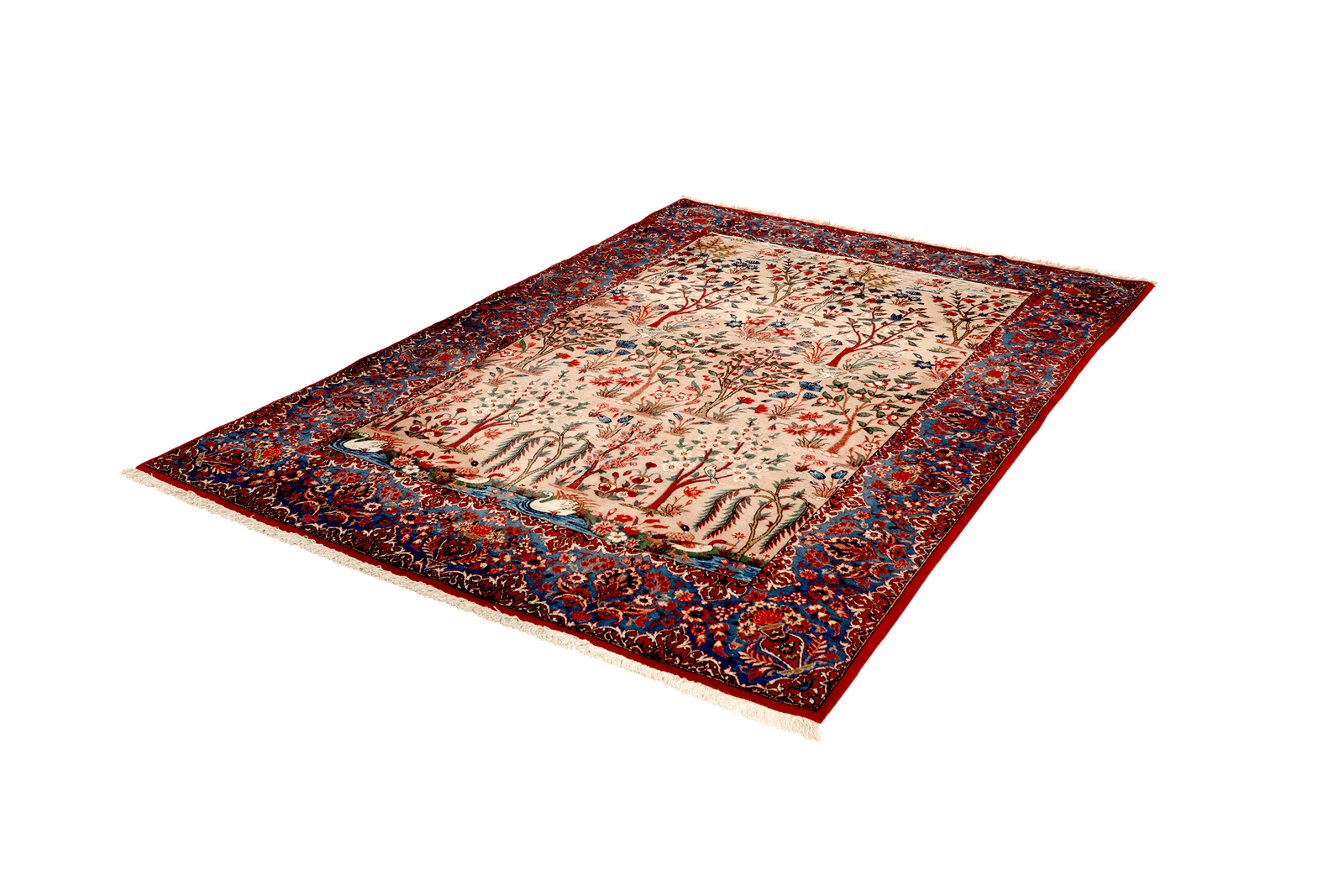 Isfahan — Hand-knotted, 155x223 cm, Beige, 100% Virgin Wool | View 5