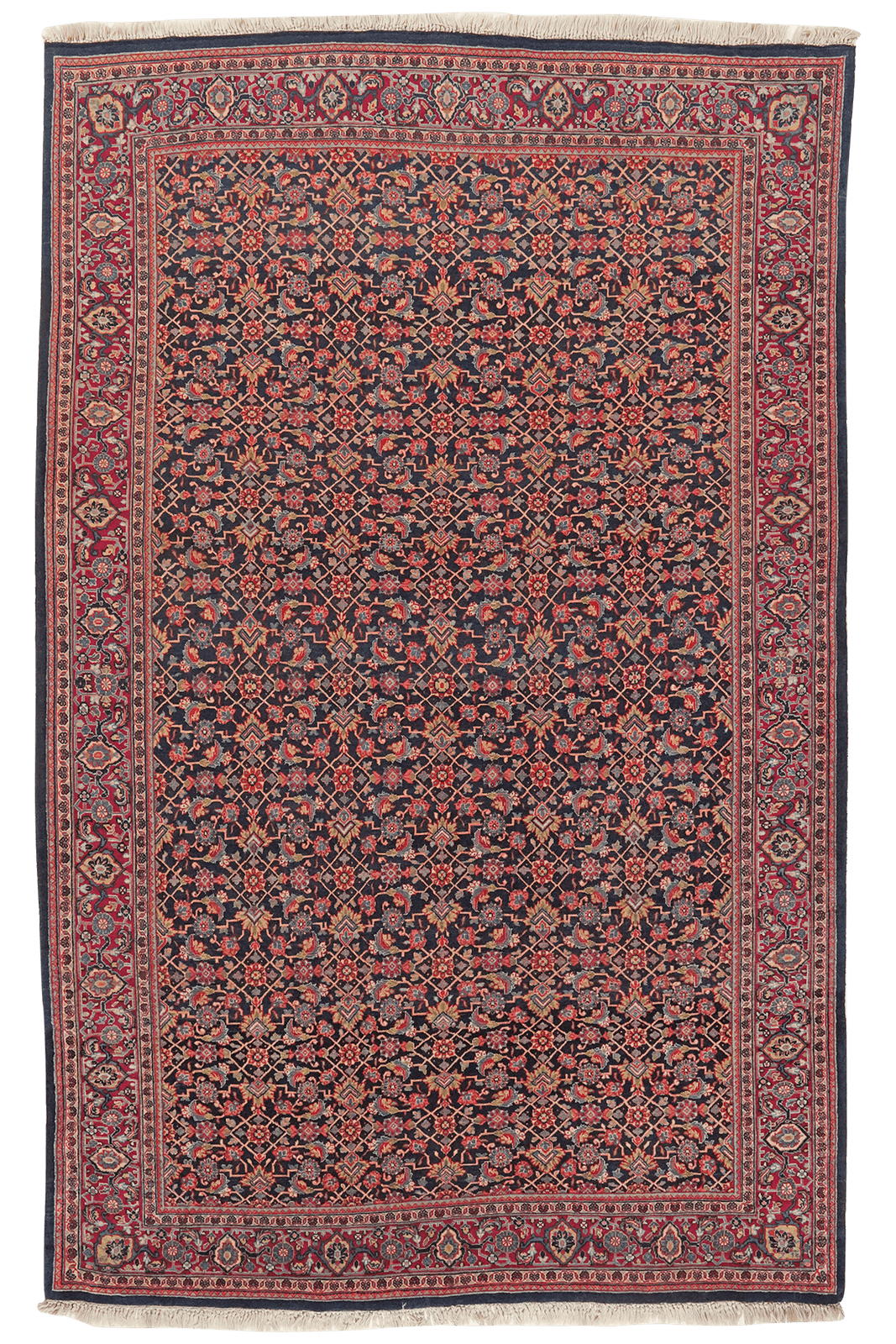 Sarough — Hand-knotted, 128x204 cm, Blue, 100% Virgin Wool | Main view