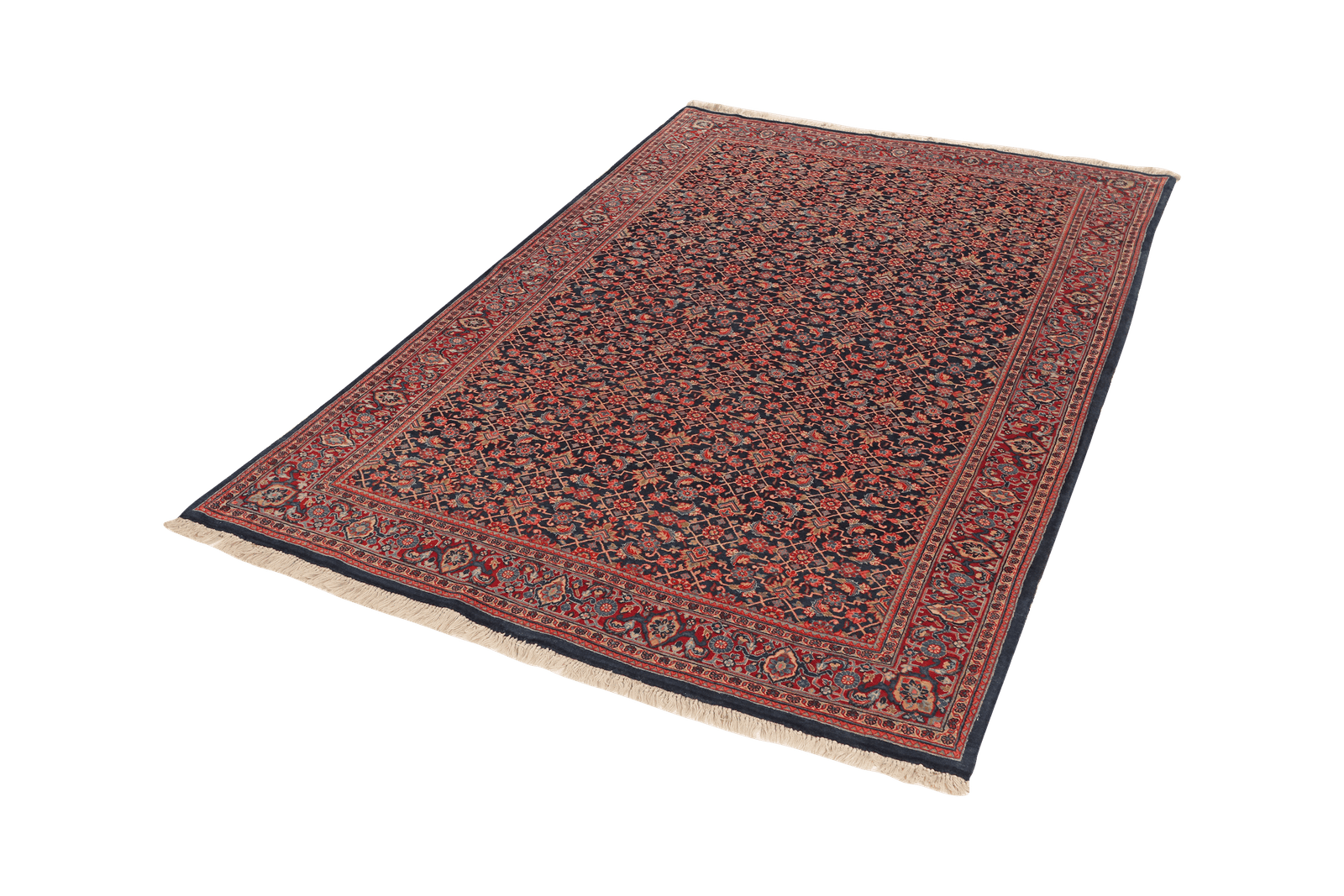 Sarough — Hand-knotted, 128x204 cm, Blue, 100% Virgin Wool | View 5