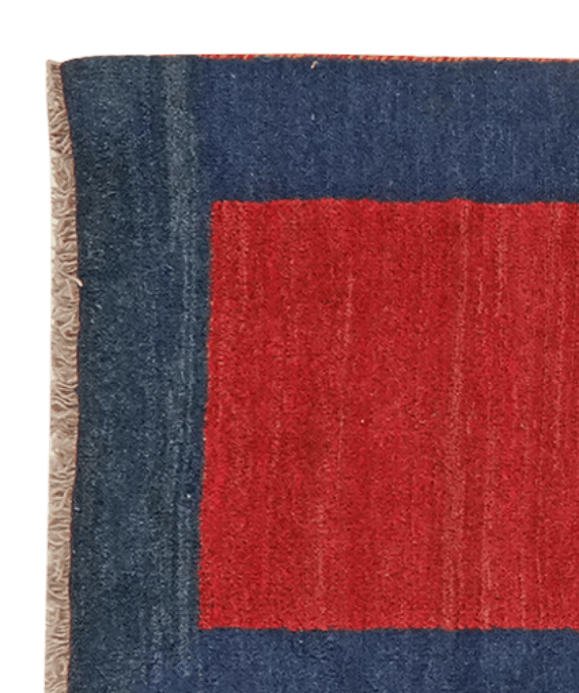 Gabbeh — Hand-knotted, 78x395 cm, Red, 100% Virgin Wool | View 3
