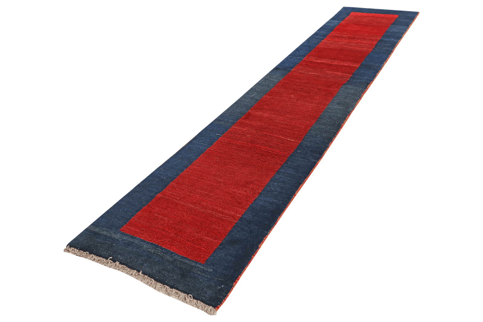 Gabbeh — Hand-knotted, 78x395 cm, Red, 100% Virgin Wool | View 5