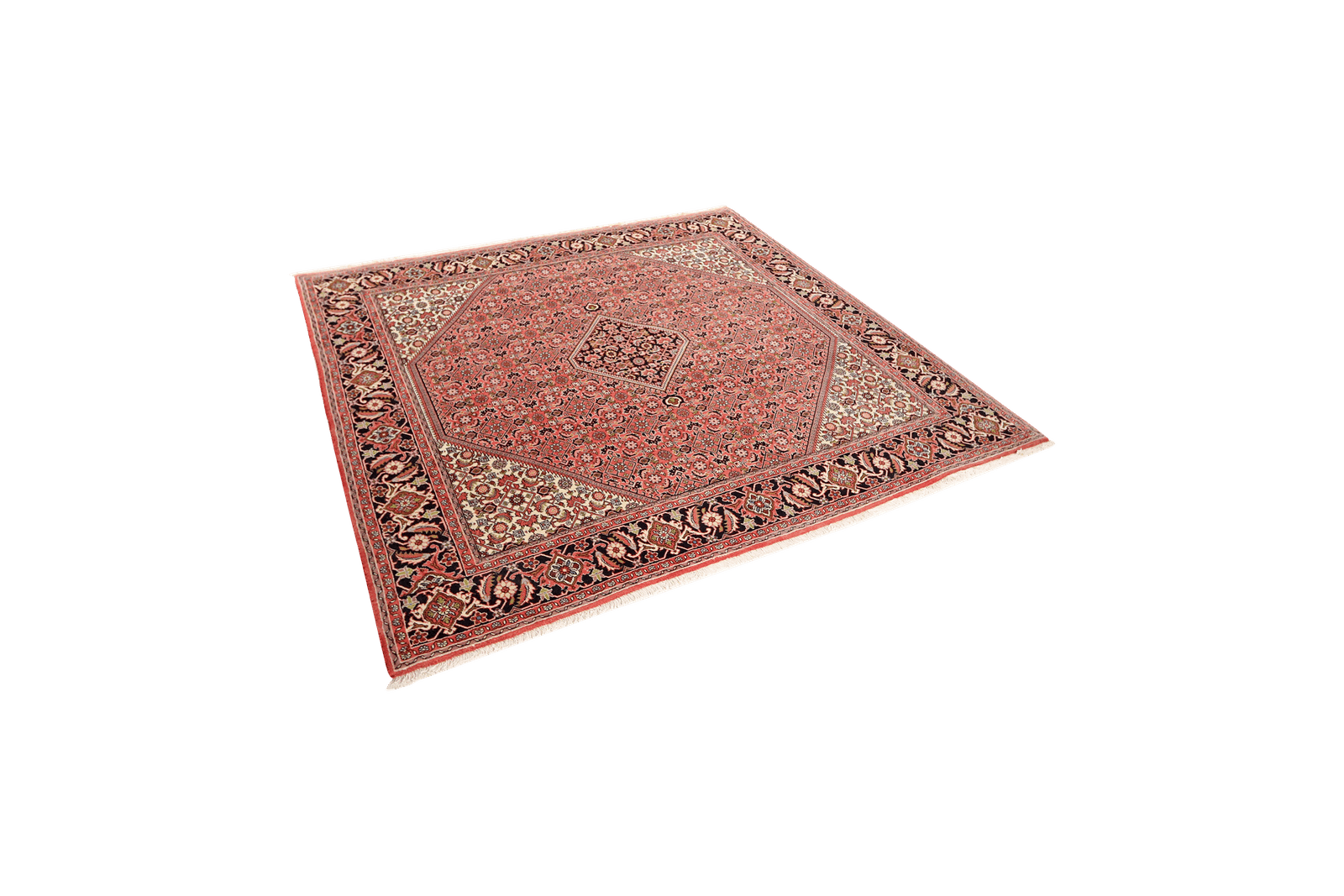 Bidjar Zandjan — Hand-knotted, 201x198 cm, Red, 100% Virgin Wool | View 5
