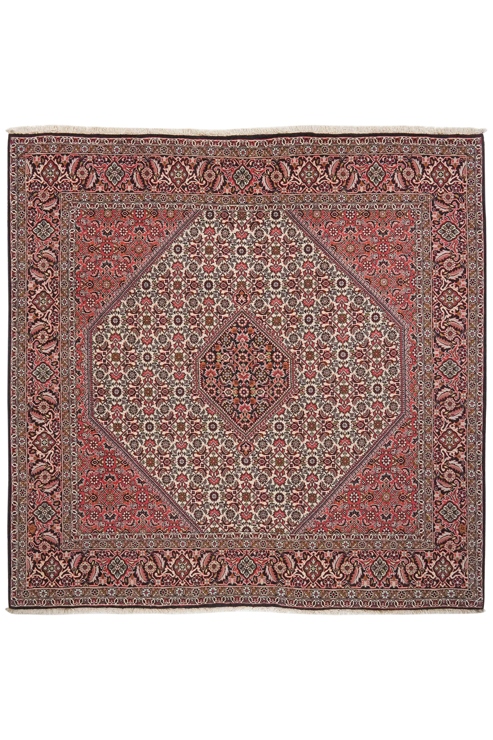 Bidjar Zandjan — Handgefertigt, 197x202 cm, Blau, 100% Virgin Wool | Main view