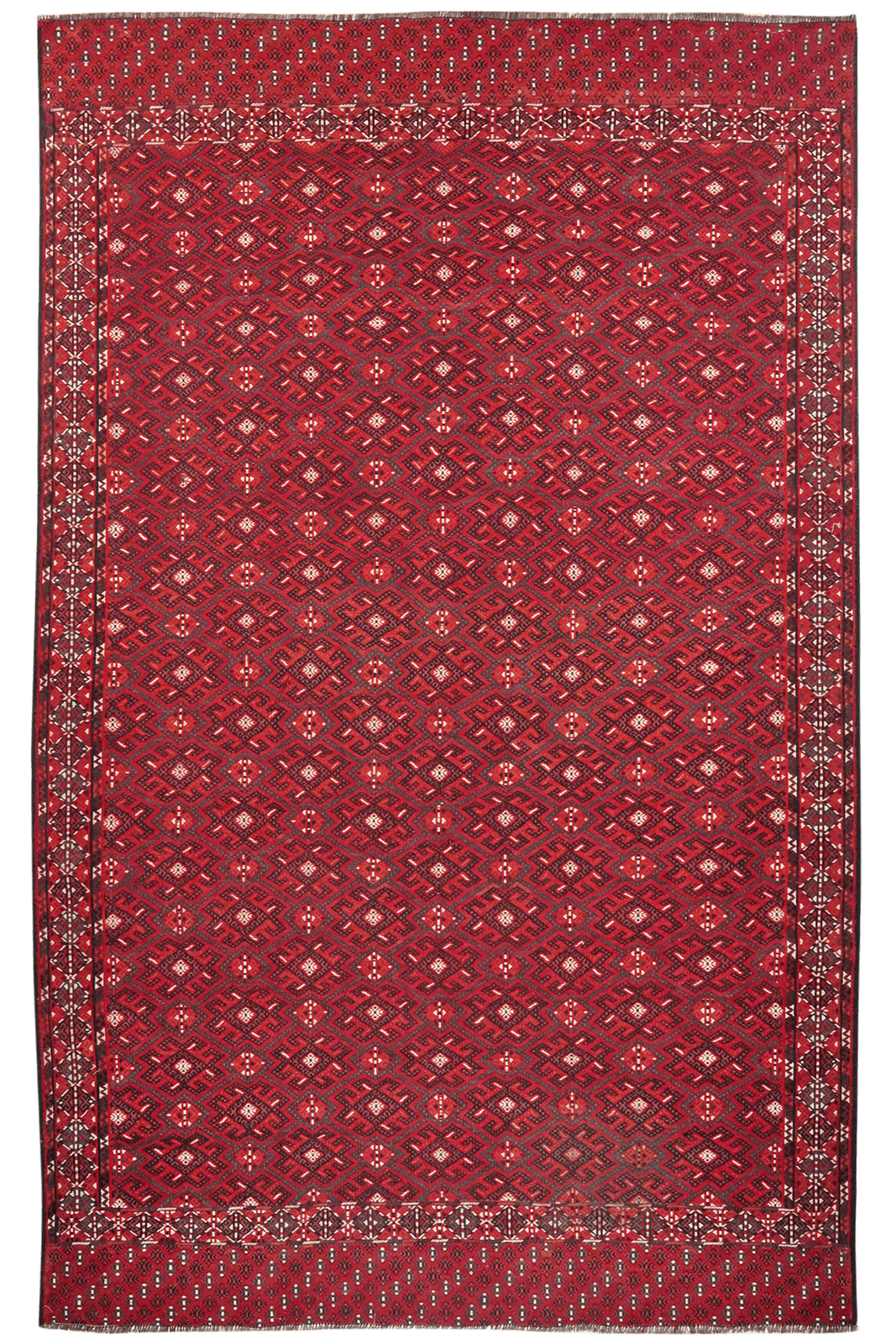 Kelim Turkman — Handmade, 204x329 cm, Multicolor, 100% Virgin Wool | Main view