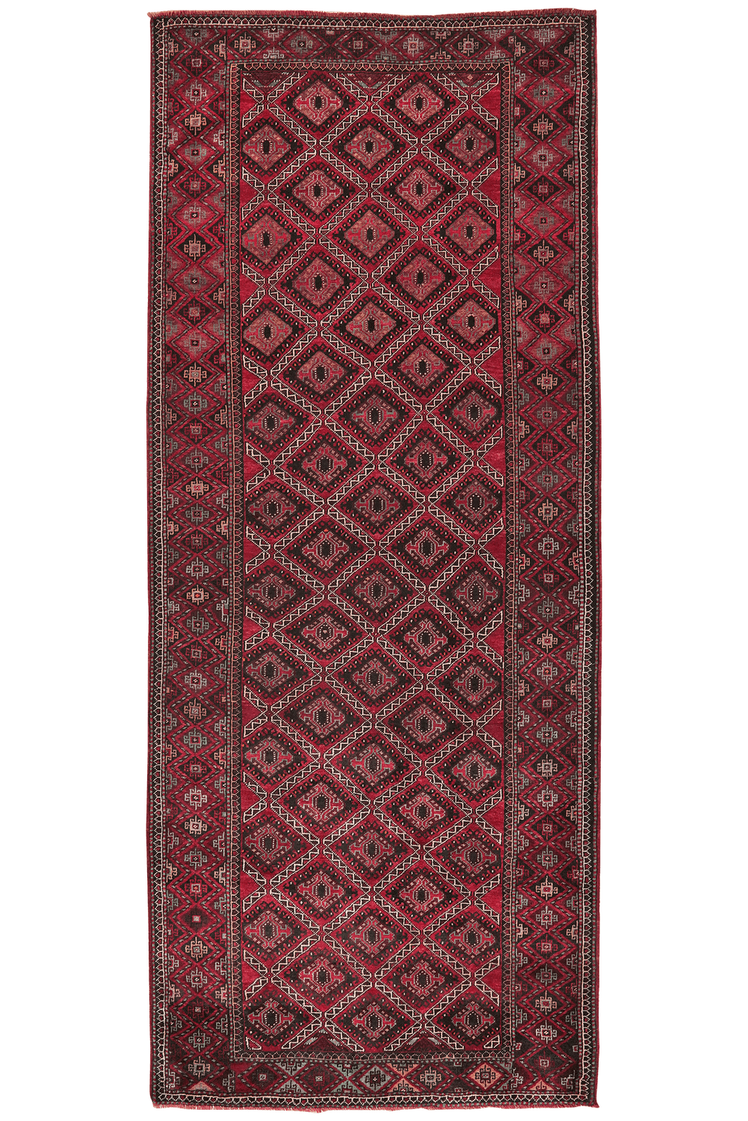 Kordibaf — Hand-knotted, 162x397 cm, Red, 100% Virgin Wool | Main view