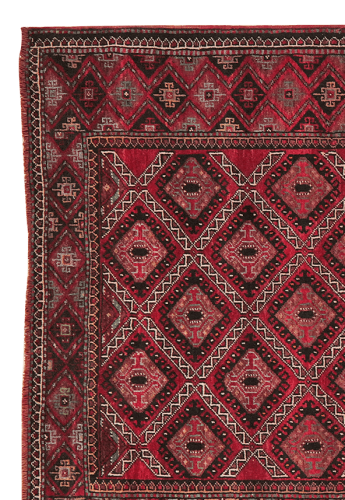 Kordibaf — Hand-knotted, 162x397 cm, Red, 100% Virgin Wool | View 3