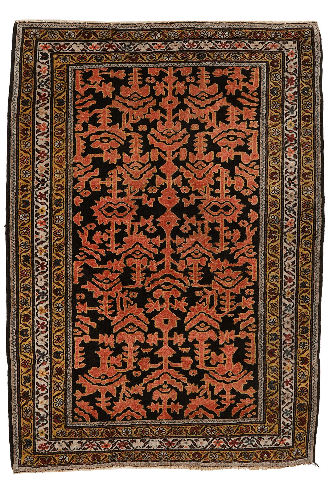 Malayer — Hand-knotted, 83x114 cm, Black, 100% Virgin Wool | Main view