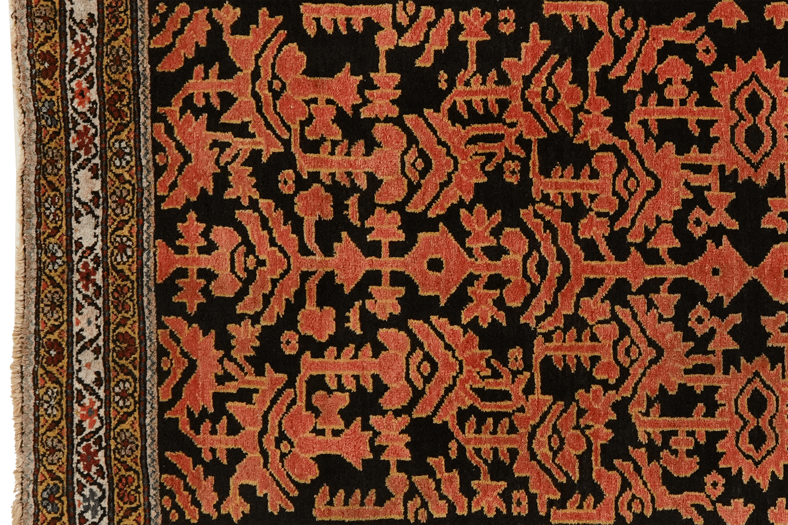 Malayer — Hand-knotted, 83x114 cm, Black, 100% Virgin Wool | View 3