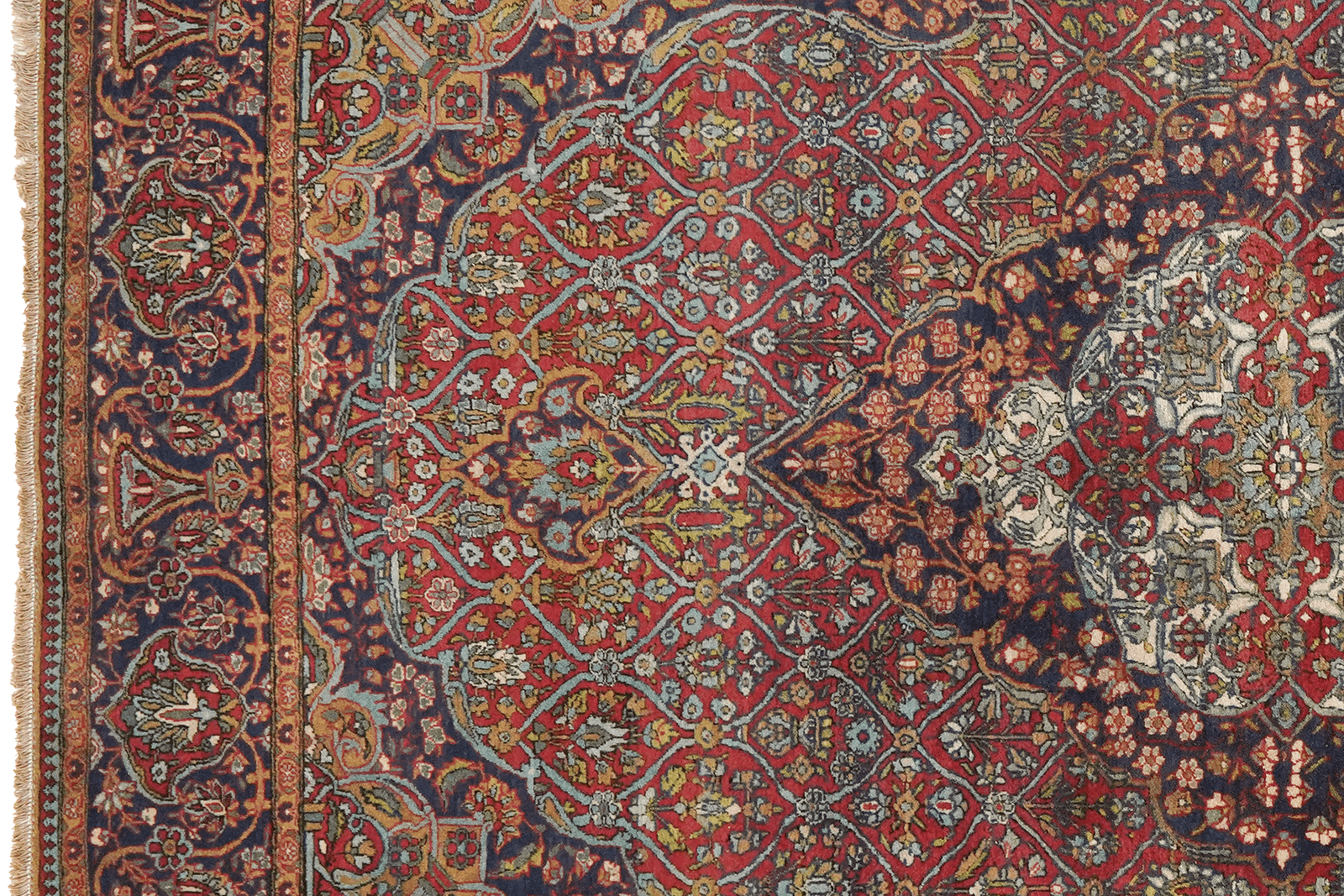 Kashan — Hand-knotted, 127x195 cm, Red, 100% Virgin Wool | View 3