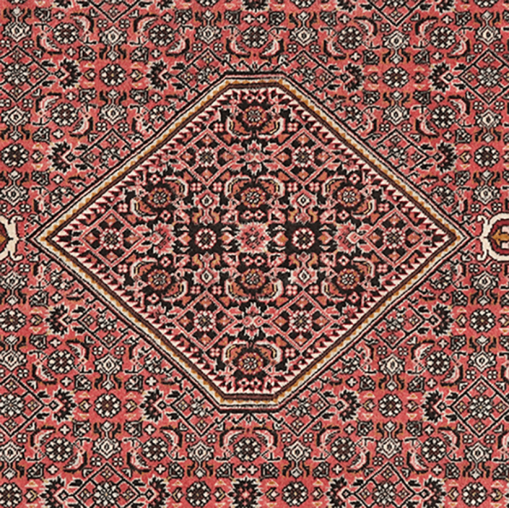Bidjar Zandjan — Hand-knotted, 203x202 cm, Red, 100% Virgin Wool | View 4