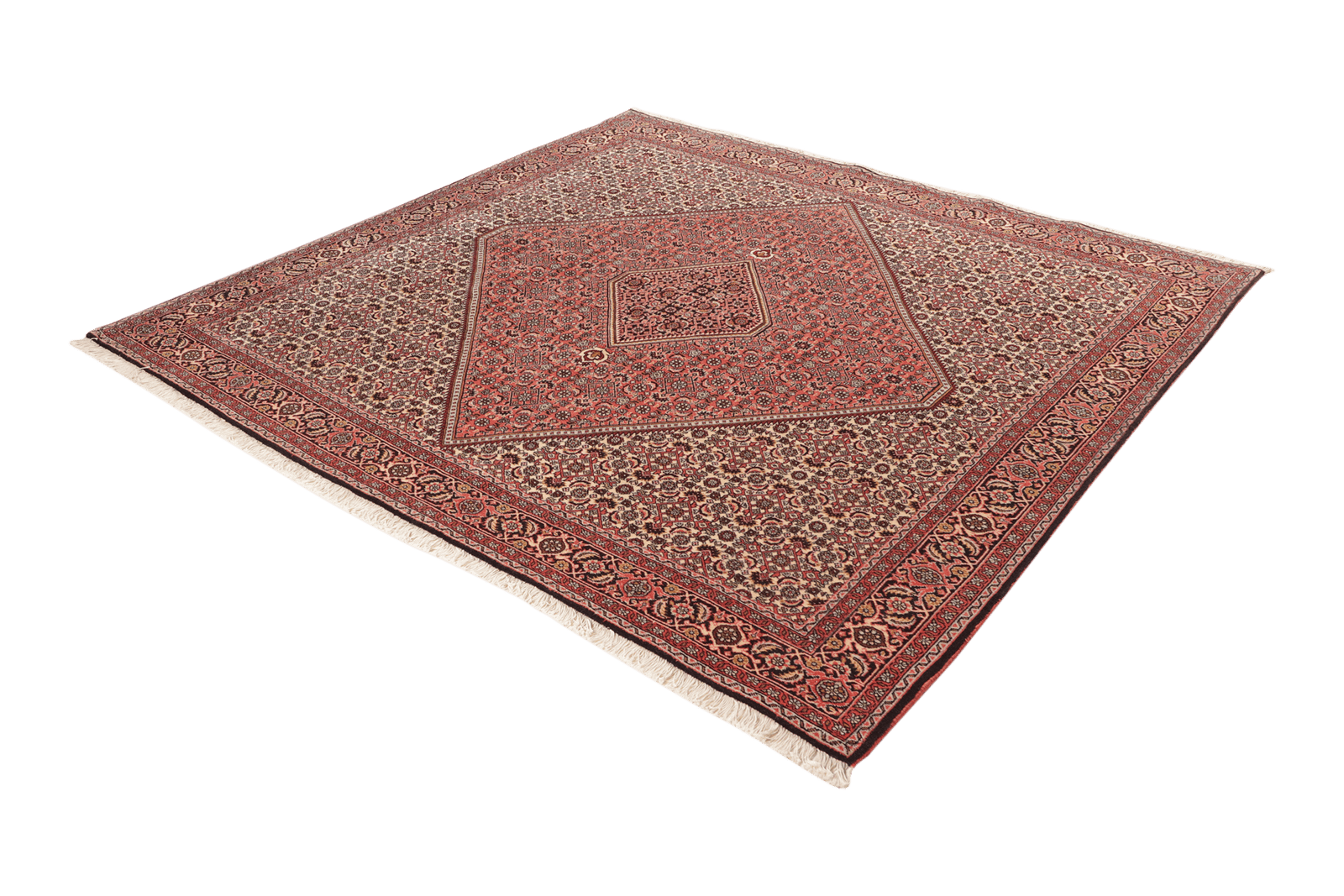 Bidjar Zandjan — Hand-knotted, 203x202 cm, Red, 100% Virgin Wool | View 5