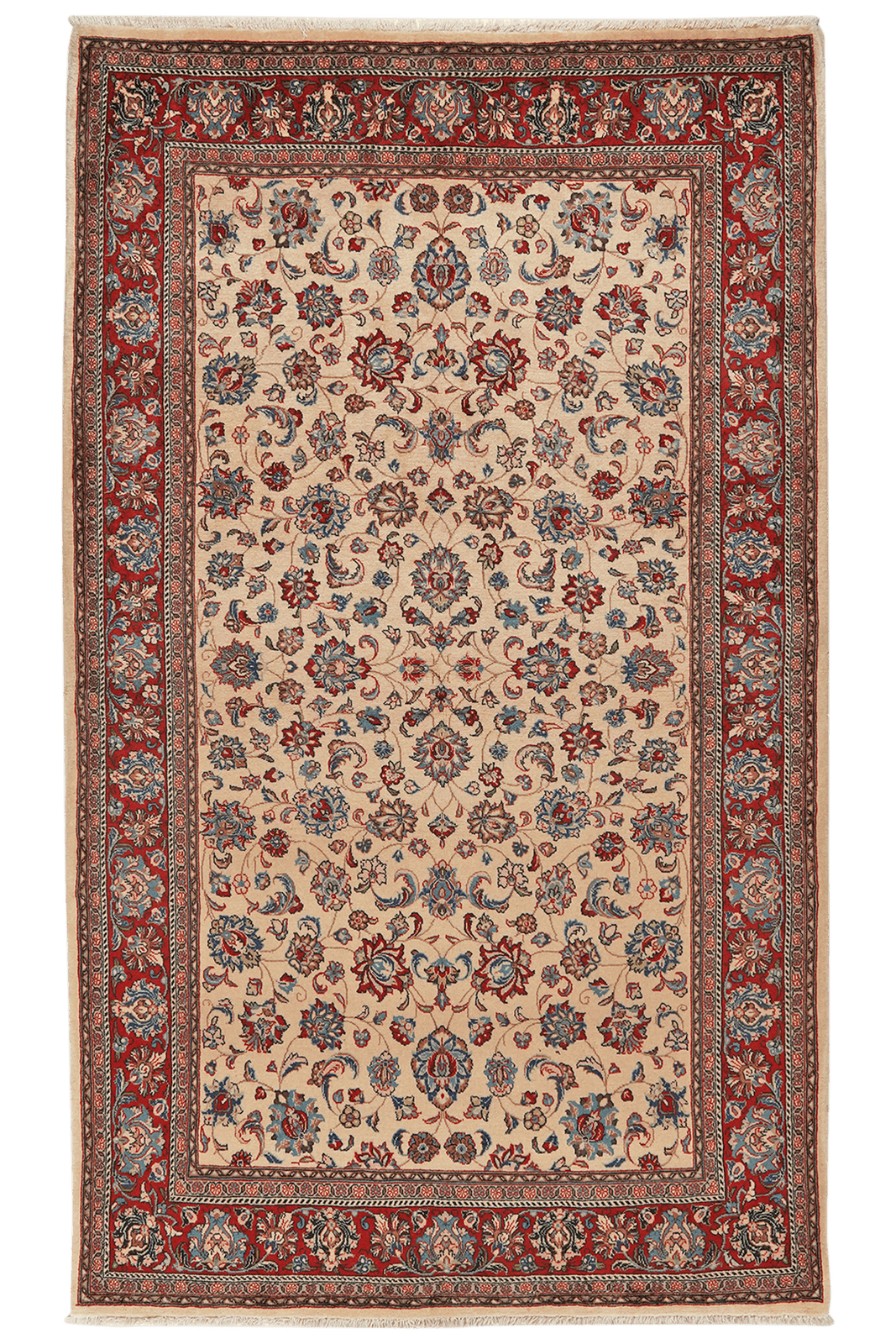 Sarough — Hand-knotted, 144x245 cm, Beige, 100% Virgin Wool | Main view