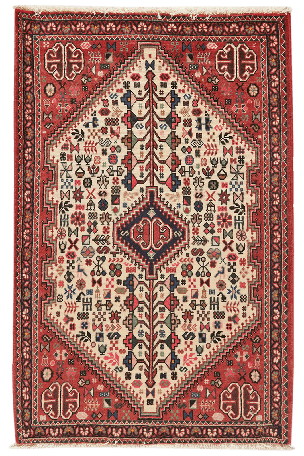 Abadeh — Hand-knotted, 80x122 cm, Beige, 100% Virgin Wool | Main view