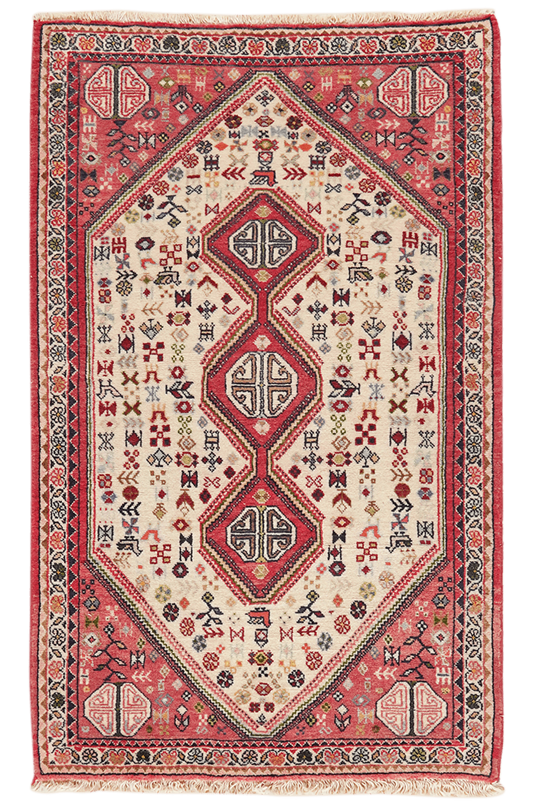 Abadeh — Hand-knotted, 76x125 cm, Beige, 100% Virgin Wool | Main view