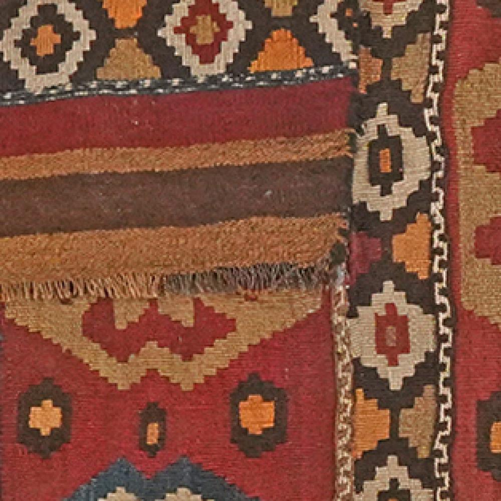 Kelim — Handgefertigt, 95x90 cm, Bunt, 100% Virgin Wool | View 7