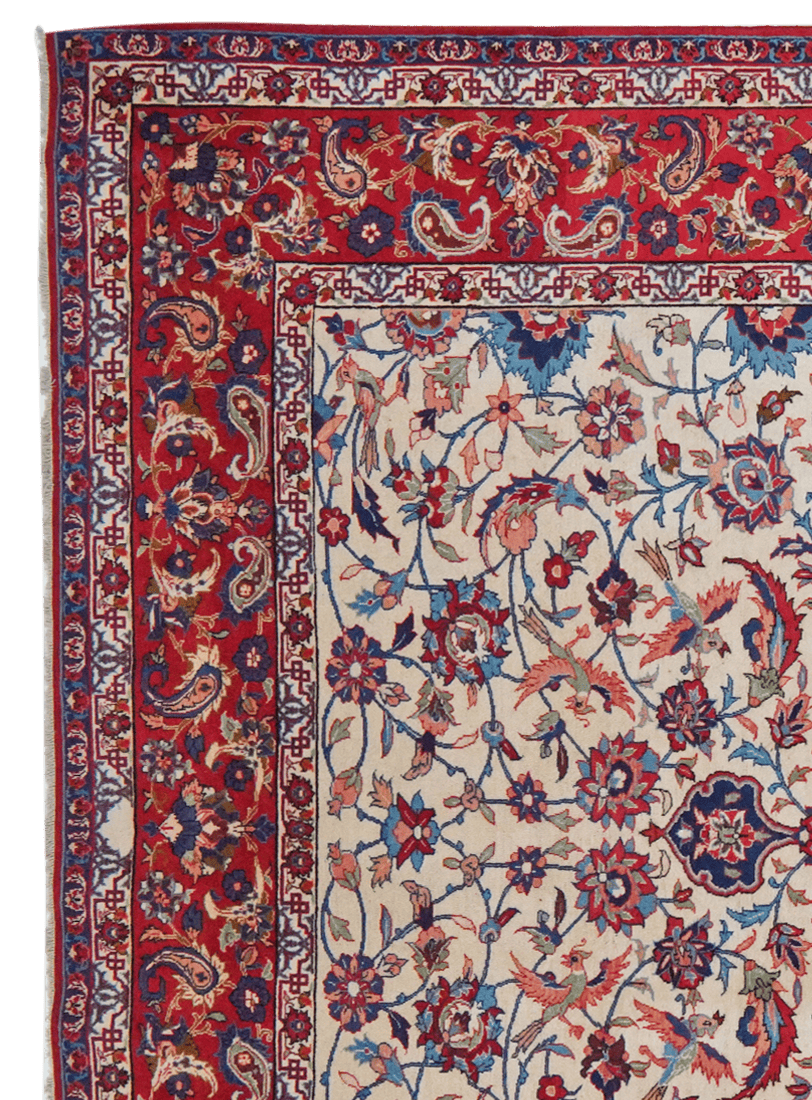 Isfahan — Hand-knotted, 262x370 cm, Beige, 100% Virgin Wool | View 3