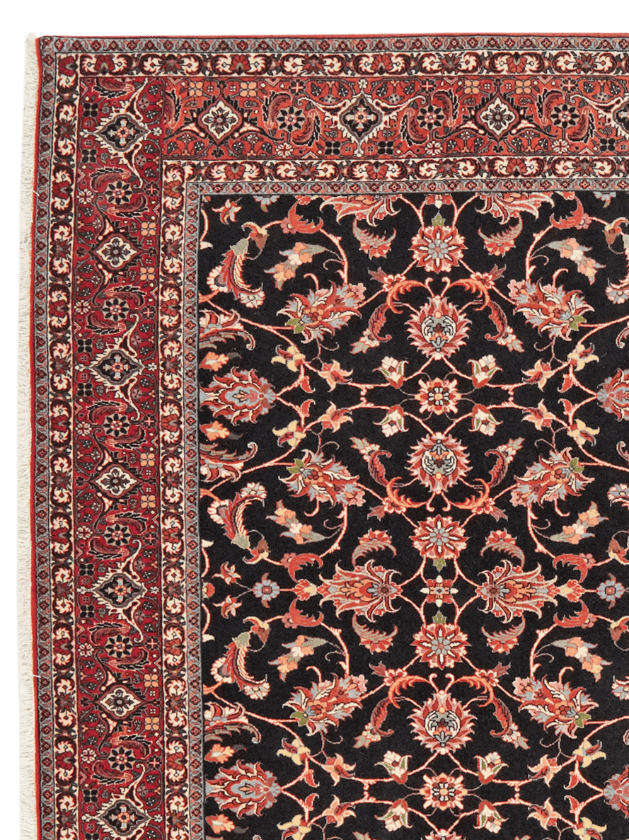 Bidjar Bookan — Hand-knotted, 202x256 cm, Black, 90% Schurwolle, 10% Seide | View 3