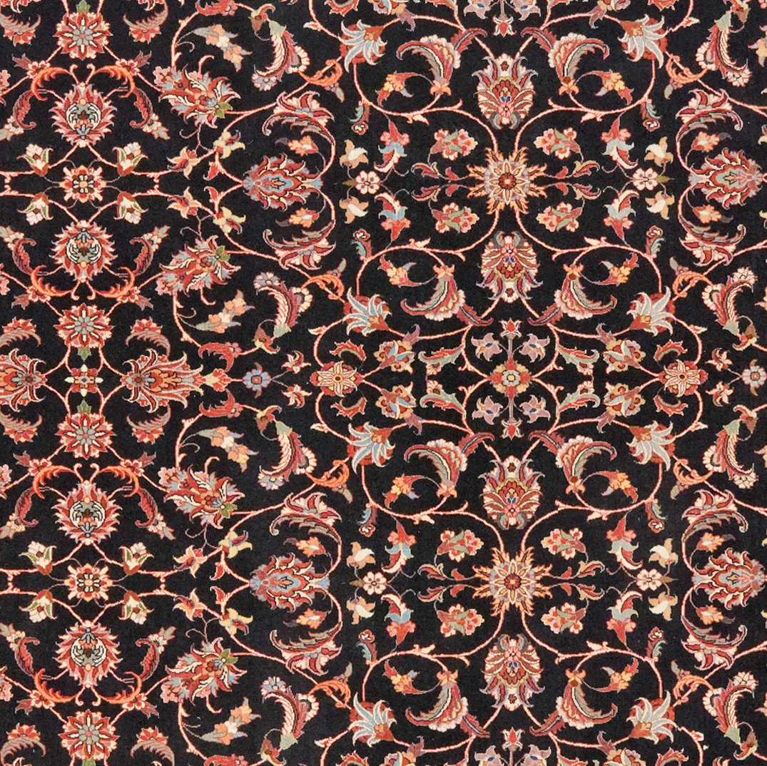 Bidjar Bookan — Hand-knotted, 202x256 cm, Black, 90% Schurwolle, 10% Seide | View 4