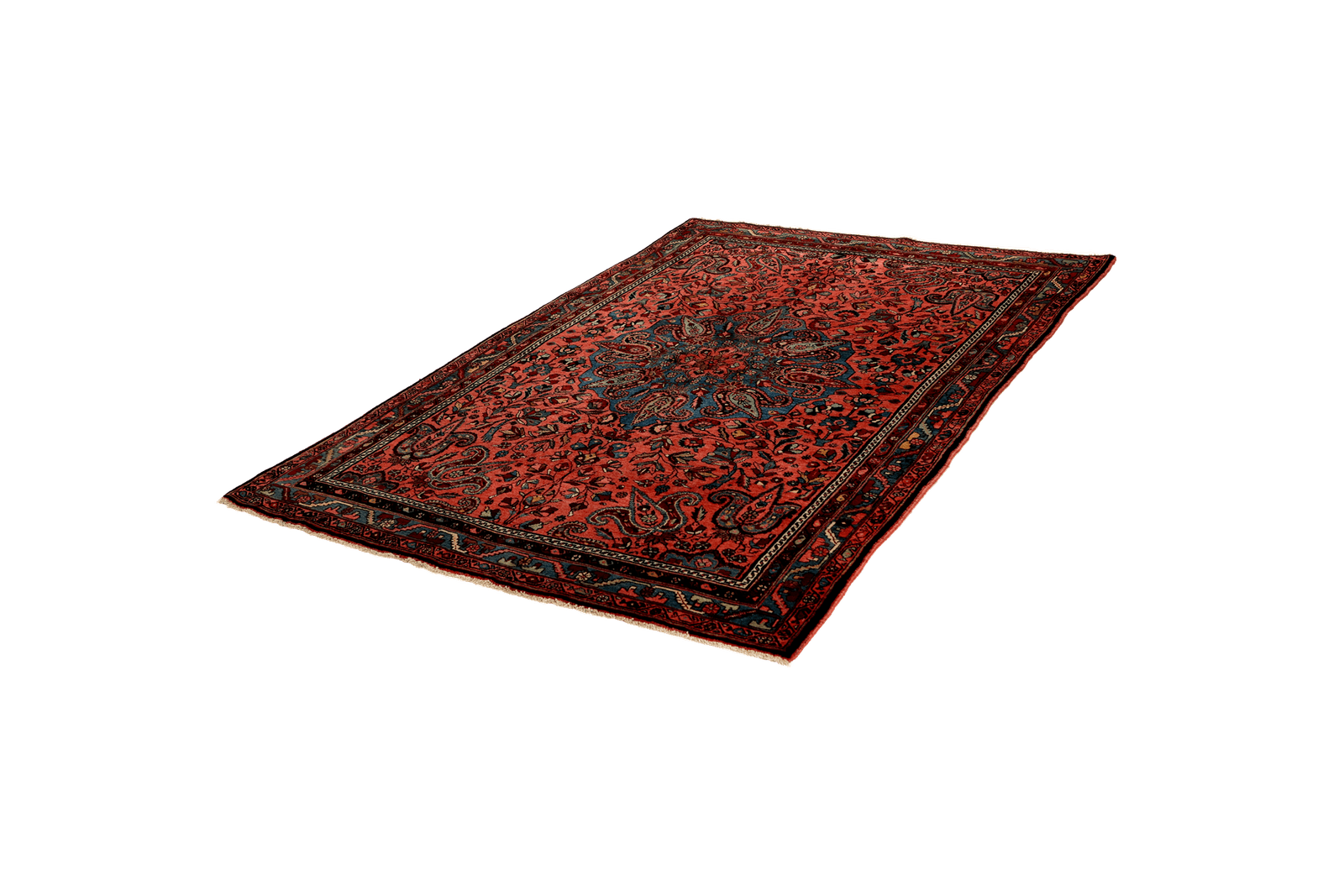 Bidjar — Hand-knotted, 141x210 cm, Orange, 100% Virgin Wool | View 5