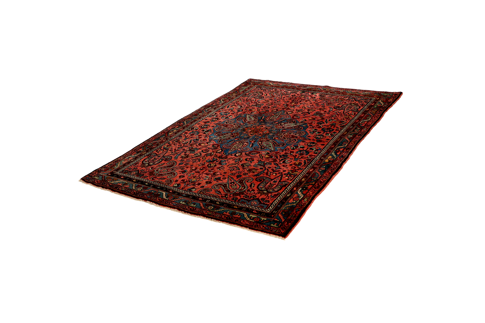Bidjar — Handgefertigt, 210x141 cm, Blau, 100% Virgin Wool | View 6