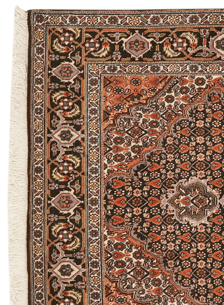 Tabriz 40 Raj — Hand-knotted, 104x150 cm, Blue, 100% Virgin Wool | View 3