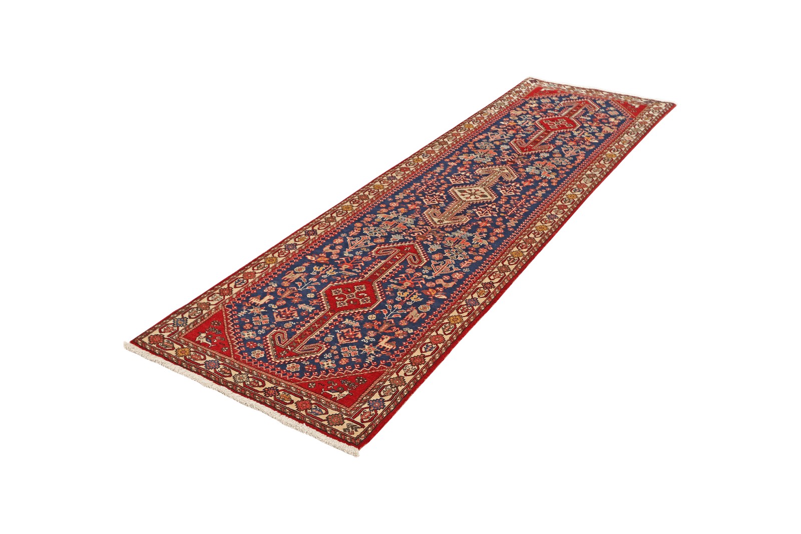 Nasrabad — Hand-knotted, 84x303 cm, Blue, 100% Virgin Wool | View 5