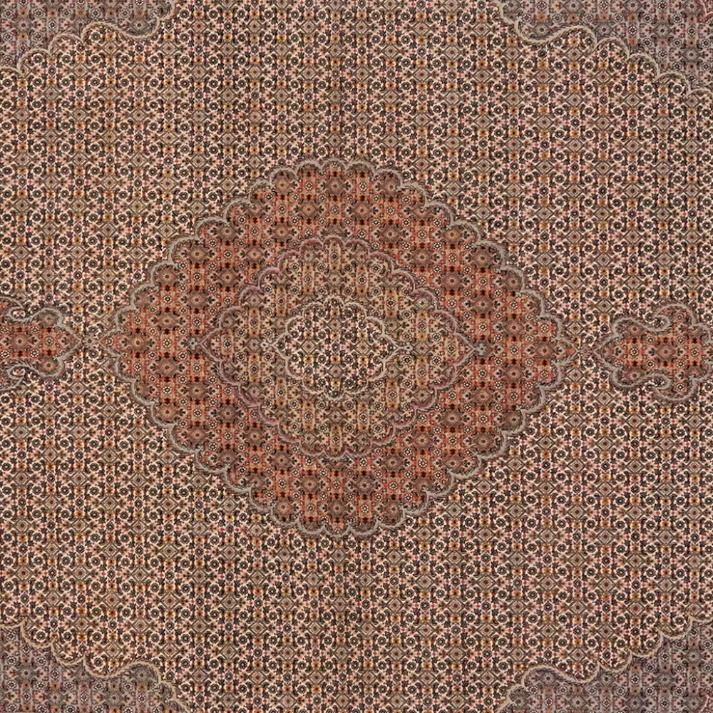 Tabriz 50 Raj — Hand-knotted, 204x298 cm, Brown, 100% Virgin Wool | View 4