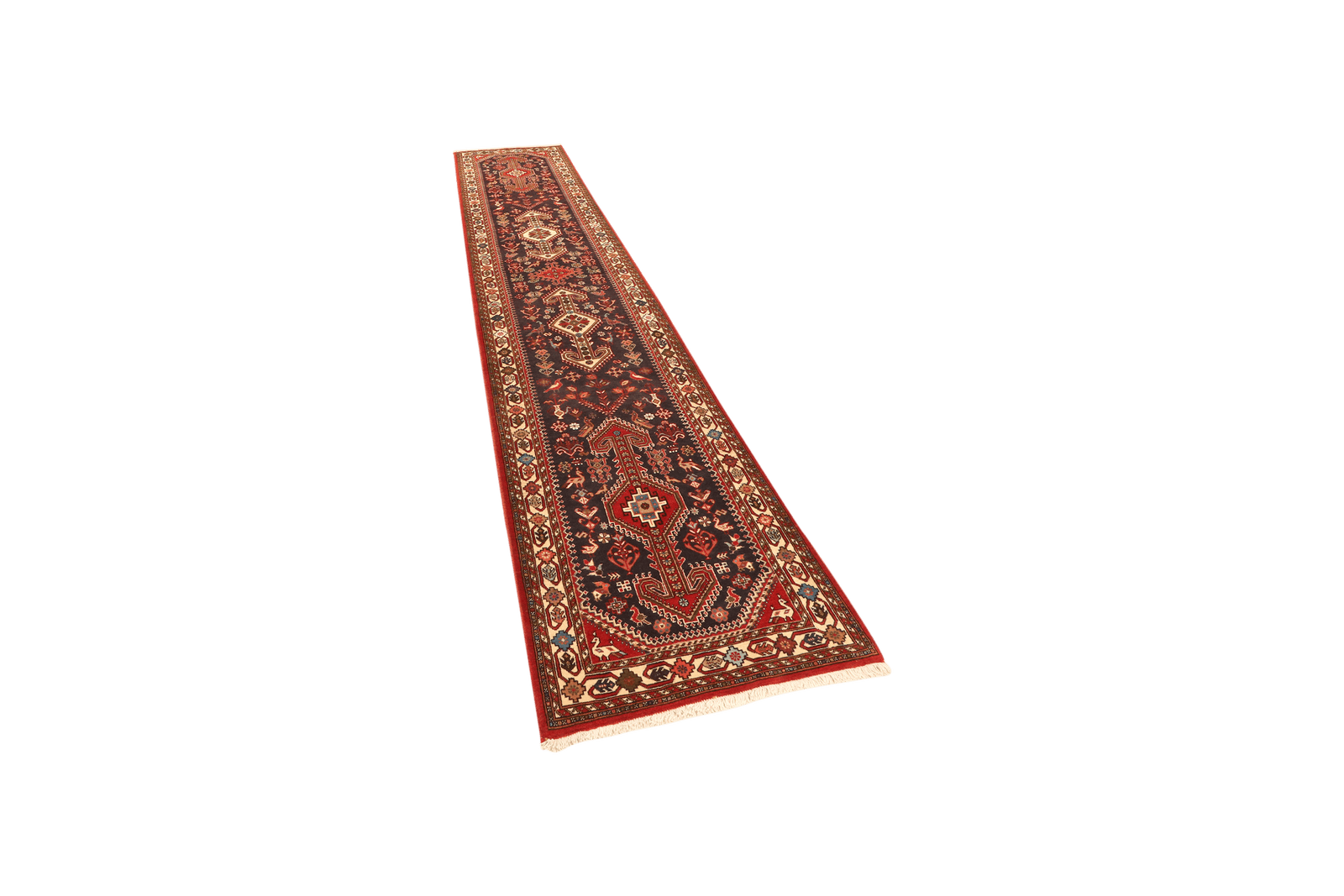 Nasrabad — Hand-knotted, 82x396 cm, Blue, 100% Virgin Wool | View 5