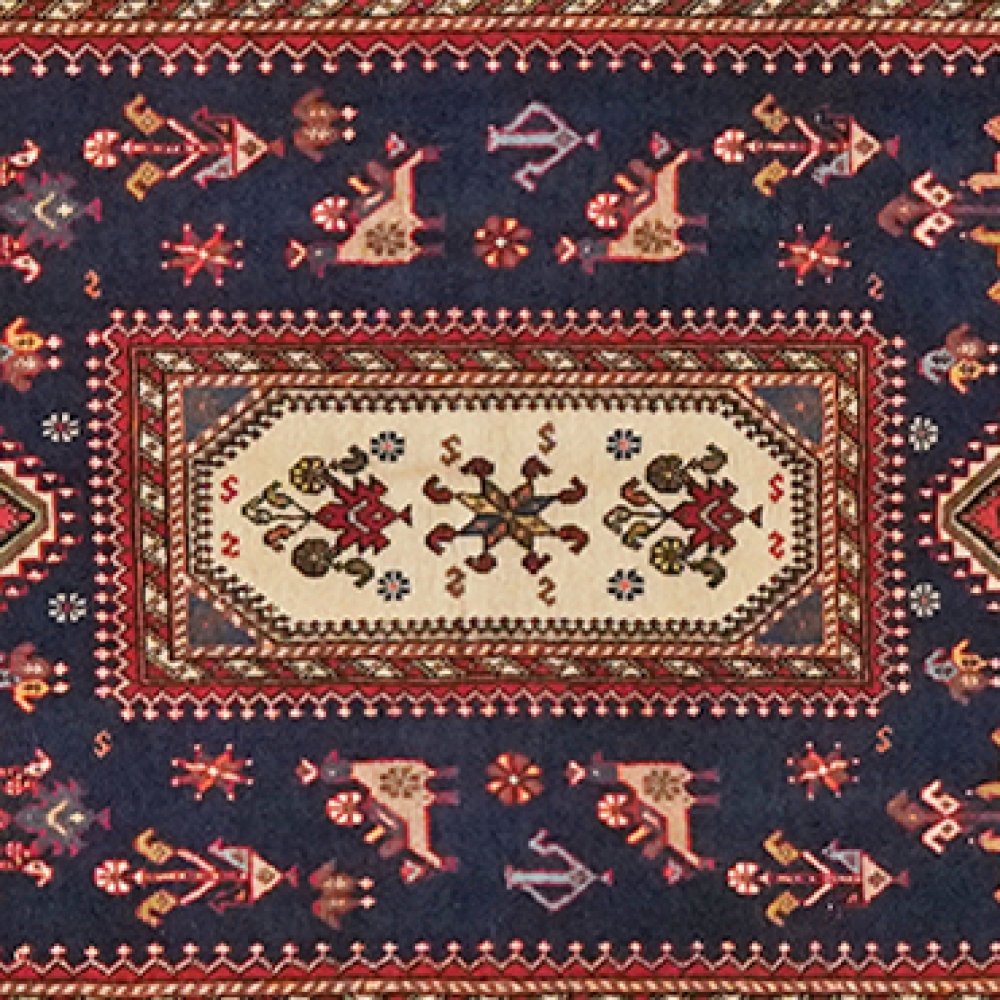 Nasrabad — Hand-knotted, 84x402 cm, Blue, 100% Virgin Wool | View 4